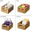 image:imageiDesign Acacia Wood Pantry Storage Bin with Handles  Natural10 x 8 x 5