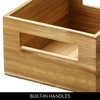 image:imageiDesign Acacia Wood Pantry Storage Bin with Handles  Natural10 x 8 x 5