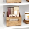 image:imageiDesign Acacia Wood Pantry Storage Bin with Handles  Natural15 x 8 x 5