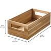 image:imageiDesign Acacia Wood Pantry Storage Bin with Handles  Natural15 x 8 x 5