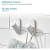 image:imageiDesign Adhesive Shower Hooks White Set of 2  Bathroom Storage Shower2 Circle Hooks