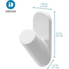 image:imageiDesign Adhesive Shower Hooks White Set of 2  Bathroom Storage Shower2 Circle Hooks