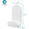 image:imageiDesign Adhesive Shower Hooks White Set of 2  Bathroom Storage Shower2 Flat Hooks