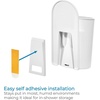 image:imageiDesign Adhesive Shower Hooks White Set of 2  Bathroom Storage ShowerDivided Tumbler