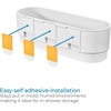 image:imageiDesign Adhesive Shower Hooks White Set of 2  Bathroom Storage ShowerShower Basket