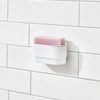 image:imageiDesign Adhesive Shower Hooks White Set of 2  Bathroom Storage ShowerSoap Dish