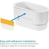 image:imageiDesign Adhesive Shower Hooks White Set of 2  Bathroom Storage ShowerSoap Dish
