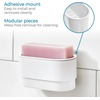 image:imageiDesign Adhesive Shower Hooks White Set of 2  Bathroom Storage ShowerSoap Dish