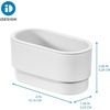 image:imageiDesign Adhesive Shower Hooks White Set of 2  Bathroom Storage ShowerSoap Dish