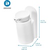 image:imageiDesign Adhesive Shower Hooks White Set of 2  Bathroom Storage ShowerSoap Dispenser