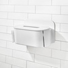 image:imageiDesign Adhesive Shower Hooks White Set of 2  Bathroom Storage ShowerToilet Paper Dispenser