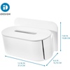 image:imageiDesign Adhesive Shower Hooks White Set of 2  Bathroom Storage ShowerToilet Paper Dispenser