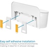 image:imageiDesign Adhesive Shower Hooks White Set of 2  Bathroom Storage ShowerToilet Paper Dispenser