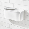 image:imageiDesign Adhesive Shower Hooks White Set of 2  Bathroom Storage ShowerToilet Paper Holder