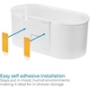image:imageiDesign Adhesive Shower Hooks White Set of 2  Bathroom Storage ShowerToilet Paper Holder