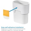 image:imageiDesign Adhesive Shower Hooks White Set of 2  Bathroom Storage ShowerTumbler