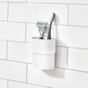 image:imageiDesign Adhesive Shower Hooks White Set of 2  Bathroom Storage ShowerTumbler