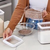 image:imageiDesign Airtight Canister with Peel N Place Erasable Label  ClearWhite  for Pantry StoragePack of 1
