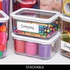 image:imageiDesign Airtight Canister with Peel N Place Erasable Label  ClearWhite  for Pantry StoragePack of 1