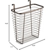 image:imageiDesign Axis Steel Over the Cabinet Storage Basket Organizer for Kitchen Pantry Bathroom Office Dorm Room 71 x 122 x 142 ChromeBronze
