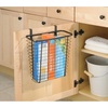 image:imageiDesign Axis Steel Over the Cabinet Storage Basket Organizer for Kitchen Pantry Bathroom Office Dorm Room 71 x 122 x 142 ChromeBronze