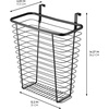 image:imageiDesign Axis Steel Over the Cabinet Storage Basket Organizer for Kitchen Pantry Bathroom Office Dorm Room 71 x 122 x 142 ChromeMatte Black