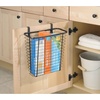 image:imageiDesign Axis Steel Over the Cabinet Storage Basket Organizer for Kitchen Pantry Bathroom Office Dorm Room 71 x 122 x 142 ChromeMatte Black