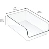 image:imageiDesign BPAFree Plastic Freezer and Fridge Organization Bin for Kitchen Fridge Freezer Pantry and Cabinet Organization The Linus Collection  11 x 7 x 35 Clear  BPAFree Plastic Freezer and Fridge Organization For Kitchen Pantry and Cabinet2 Pack