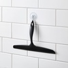 image:imageiDesign Bathroom Plastic Shower Squeegee ClearGreen Set of 2  Wall Hook IncludedBlack
