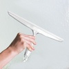 image:imageiDesign Bathroom Plastic Shower Squeegee ClearGreen Set of 2  Wall Hook IncludedClear