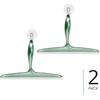 image:imageiDesign Bathroom Plastic Shower Squeegee ClearGreen Set of 2  Wall Hook IncludedClearGreen