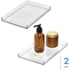 image:imageiDesign CatchAll Storage Tray Medium SmokeBlack  For Bathroom ShowerPack of 2