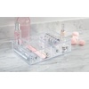 image:imageiDesign Clarity BPAFree Plastic Organizer Drawer with Divided Tray 697 x 65 x 394 Clear4 Drawer Flip