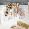 image:imageiDesign Clarity BPAFree Plastic Organizer Drawer with Divided Tray 697 x 65 x 394 Clear4 Drawer Flip