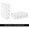 image:imageiDesign Clarity BPAFree Plastic Organizer Drawer with Divided Tray 697 x 65 x 394 Clear4 Drawer Flip