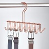 image:imageiDesign Classico Closet Organizer Rack for Ties Belts  14 Hooks SatinRose Gold