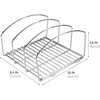 image:imageiDesign Classico Metal Over the Cabinet Kitchen Bakeware Organizer Basket for Cutting Boards Baking Sheets Pans 1373 x 518 x 142  ChromeBakeware Organizer