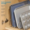 image:imageiDesign Classico Metal Over the Cabinet Kitchen Bakeware Organizer Basket for Cutting Boards Baking Sheets Pans 1373 x 518 x 142  ChromeBakeware Organizer