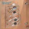 image:imageiDesign Classico Metal Over the Cabinet Kitchen Bakeware Organizer Basket for Cutting Boards Baking Sheets Pans 1373 x 518 x 142  ChromeLid Rack
