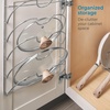 image:imageiDesign Classico Metal Over the Cabinet Kitchen Bakeware Organizer Basket for Cutting Boards Baking Sheets Pans 1373 x 518 x 142  ChromeLid Rack