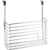 image:imageiDesign Classico Metal Over the Cabinet Kitchen Bakeware Organizer Basket for Cutting Boards Baking Sheets Pans 1373 x 518 x 142  ChromeOvertheDoor Organizer