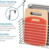 image:imageiDesign Classico Metal Over the Cabinet Kitchen Bakeware Organizer Basket for Cutting Boards Baking Sheets Pans 1373 x 518 x 142  ChromeOvertheDoor Organizer