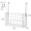 image:imageiDesign Classico Metal Over the Cabinet Kitchen Bakeware Organizer Basket for Cutting Boards Baking Sheets Pans 1373 x 518 x 142  ChromeOvertheDoor Organizer
