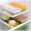 image:imageiDesign Clear Plastic Egg Holder for Fridge with Lid 21 Egg  Storage Container Organizer BinClear