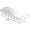image:imageiDesign Clear Plastic Egg Holder for Fridge with Lid 21 Egg  Storage Container Organizer BinClear
