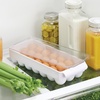 image:imageiDesign Clear Plastic Egg Holder for Fridge with Lid 21 Egg  Storage Container Organizer BinClearWhite