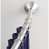 image:imageiDesign Curved Metal Shower Curtain Rod Adjustable Customizable Curtain Rod for Bathtub Stall Closet Doorway 4172 Inches Matte Black79077Brushed Ss