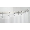 image:imageiDesign Curved Metal Shower Curtain Rod Adjustable Customizable Curtain Rod for Bathtub Stall Closet Doorway 4172 Inches Matte Black79077Brushed Ss