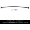 image:imageiDesign Curved Metal Shower Curtain Rod Adjustable Customizable Curtain Rod for Bathtub Stall Closet Doorway 4172 Inches Matte Black79077Brushed Ss