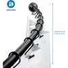 image:imageiDesign Curved Metal Shower Curtain Rod Adjustable Customizable Curtain Rod for Bathtub Stall Closet Doorway 4172 Inches Matte Black79077Matte Black